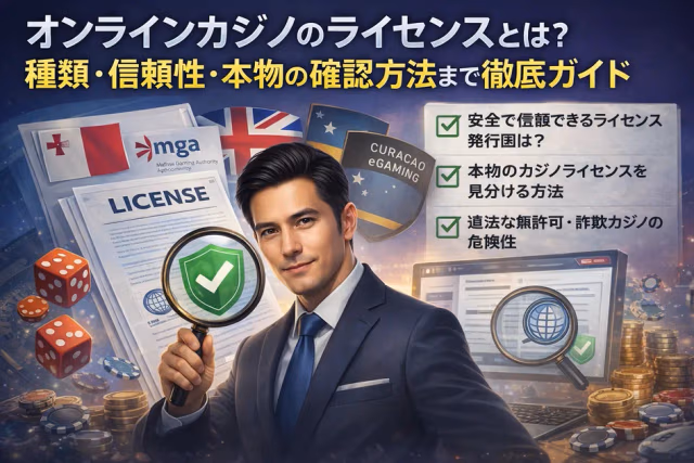 オンラインカジノのライセンスとは?種類・信頼性・本物の確認方法まで徹底ガイド