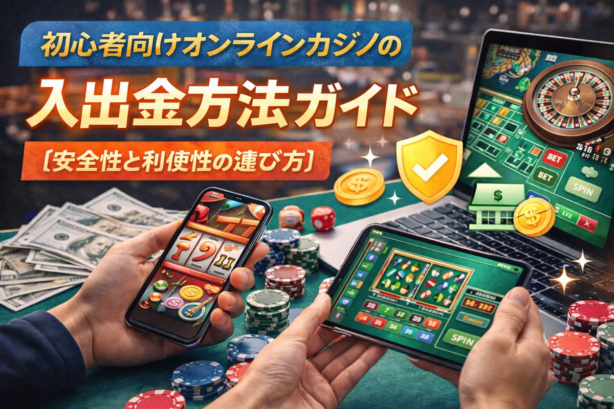 初心者向けオンラインカジノの入出金方法ガイド【安全性と利便性の選び方】